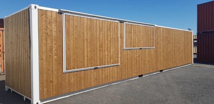 Bar modulare per container in legno Privilège 40' – Bar mobile premium